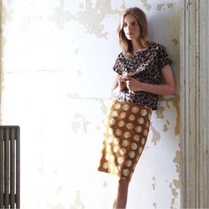 ANTHROPOLOGIE - MAEVE Corded Dot Pencil Skirt